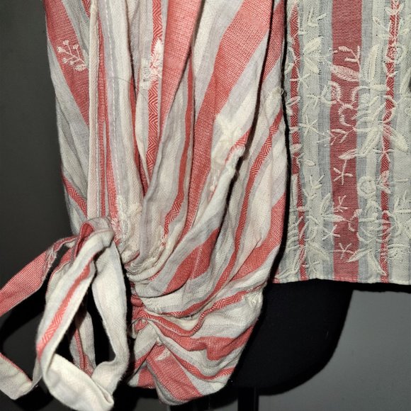 NWT! MISA Embroidered Boat-Neck/Off-Shoulder Boho Top - XS - Picture 2 of 2